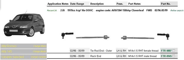 rack end tie rod end for most 2.0 16v