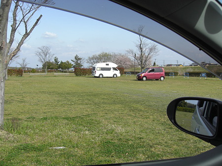 東駐車場　東側は、芝生状態２