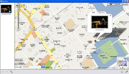 地図(撮影向き情報付き)