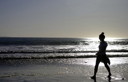 along the pacific ocean