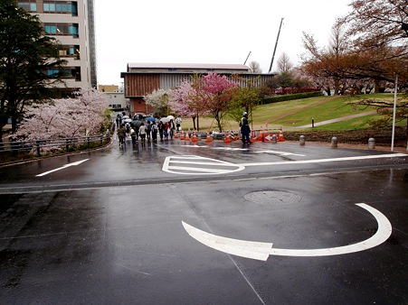 東京工業大学大岡山キャンパス スロープ前車道