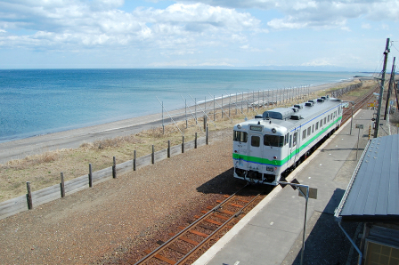 北浜駅にて